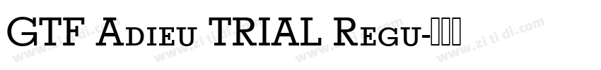 GTF Adieu TRIAL Regu字体转换